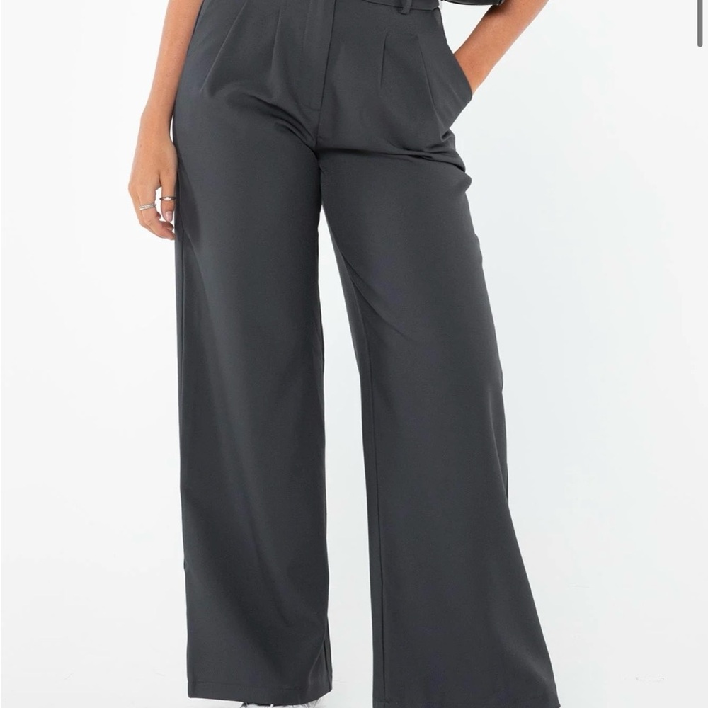 Princess Polly Archer Pants Slate Petite